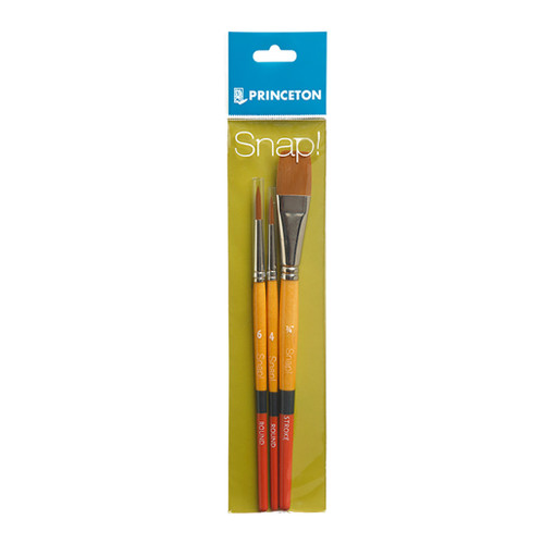 An image of Princeton Series 9650 Snap! Golden Taklon Brush Set #2.