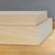 A comparison image of American Easel Natural Birch Painting Panels, standard and deep.