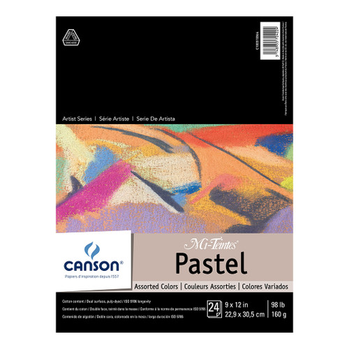 Canson Mi-Teintes Paper Pads feature a surface ideal for hard and soft pastel, pencil, charcoal, colored pencil, and gouache work. Settle into your favorite techniques, experiment with mixed media approaches, and enjoy the effects of the various colors. 98LB Weight. 24 sheets per pack.