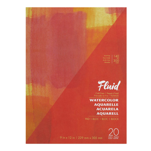 An image of a Fluid Watercolor Paper Cold Press 140 lb Pad.
