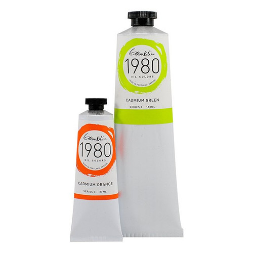 An image of Gamblin 1980 Oil Color tubes.