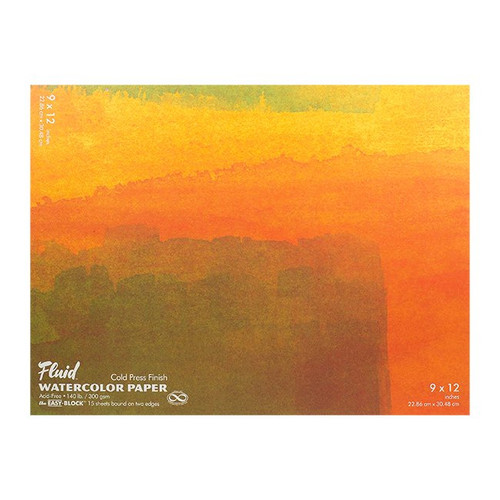 An image of a Fluid Watercolor Paper Cold Press 140 lb Easy-Block.
