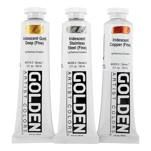 An image of Golden Heavy Body Iridescent Acrylics.