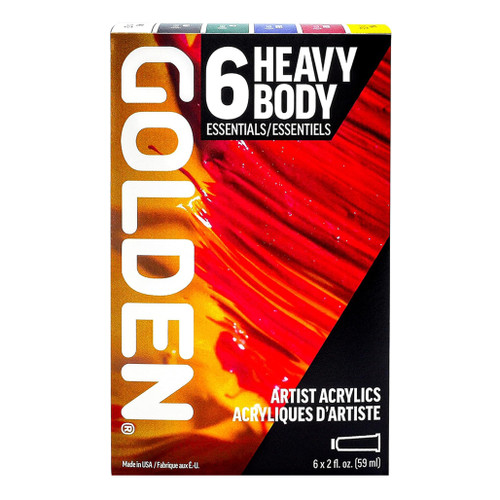 An image of a Golden Heavy Body 6-Color Essentials Set.