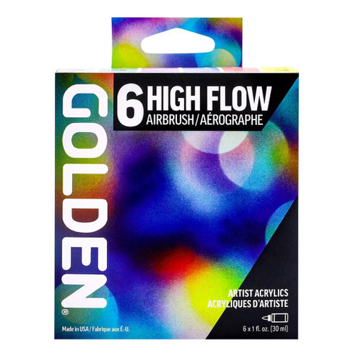 An image of a Golden High Flow 6-Color Airbrush Set.