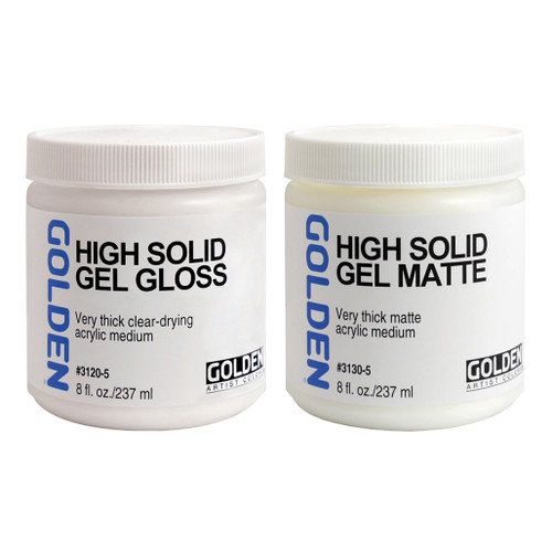 An image of Golden High Solid Gel Acrylic Mediums.