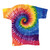 An image of a tie dye t-shirt made with Jacquard Ultimate Modern Tie Dye Kit.