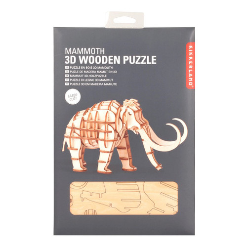 An image of a Kikkerland Mammoth 3D Wooden Puzzle.