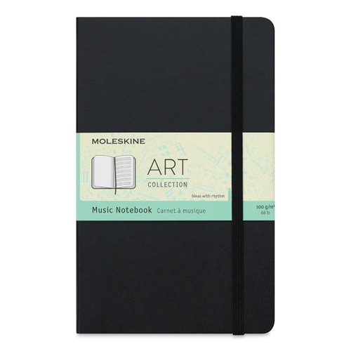 An image of a Moleskine Large Music Notebook.