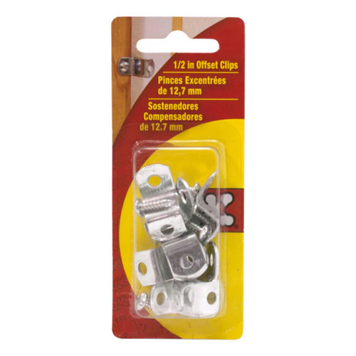 An image of a OOK Metal Mirror Hanger Offset Clips, 1/2" pack.