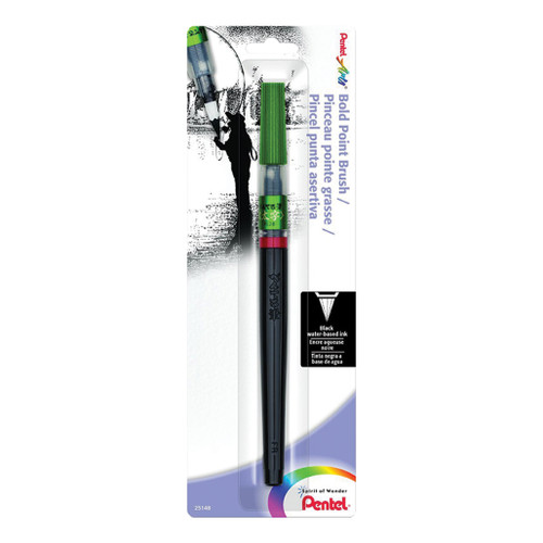 An image of a Pentel Brush Pen, Bold Point, Water-Based Ink, Black.