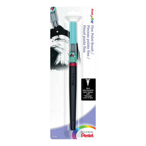 An image of a Pentel Brush Pen, Fine Point, Water-Based Ink, Black.