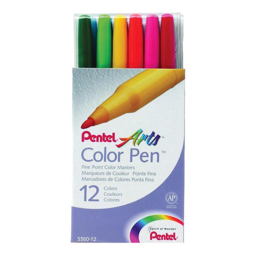 An image of a Pentel Color Pen Set, 12-Piece