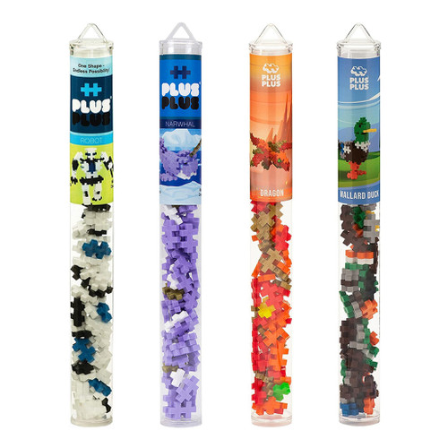An image of Plus-Plus Mini Maker Tubes. 