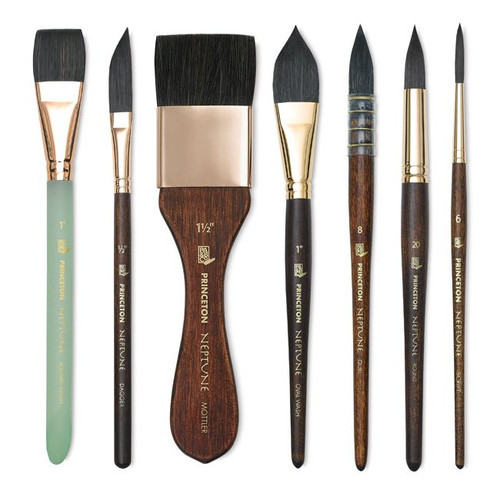 An image of Princeton Series 4750 Neptune Synthetic Squirrel Brushes.
