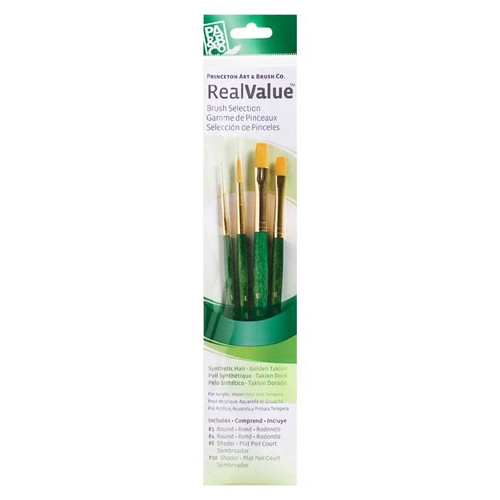An Image of Princeton RealValue Brush Sets #9112 Bristle, Set of 4