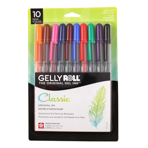 An Image of Sakura Gelly Roll Pens, Set of 5 Silver Shadow Colors