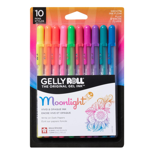 An image of a Sakura Gelly Roll Moonlight Bold 10-Color Gel Pen Set.