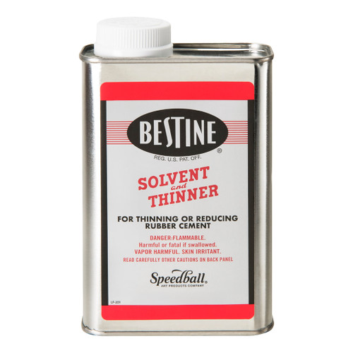 An image of Speedball Bestine Rubber Cement Thinner & Solvent. 