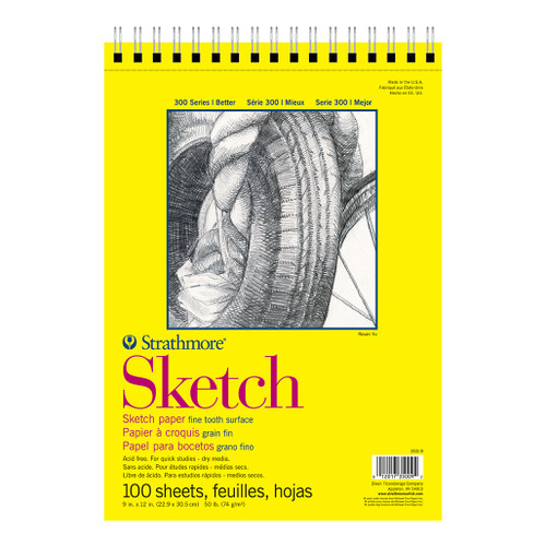 An image of a Strathmore 300 Series Sketch Pad, 9" x 12".