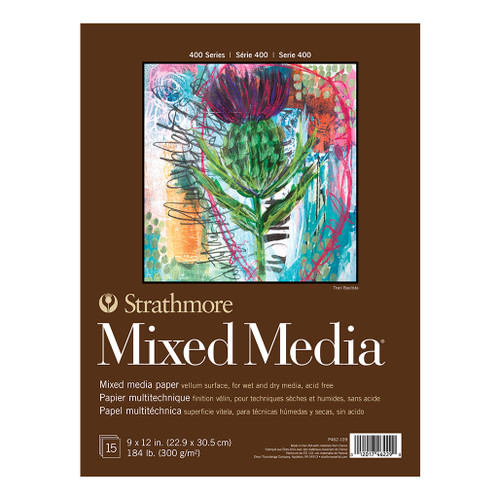 An image of a Strathmore 400 Series Mixed Media Pad, 9" x 12".