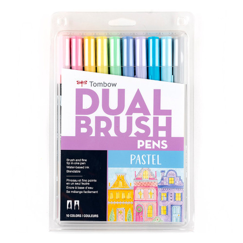 An image of a Tombow Pastel Palette Dual Brush Pen Set. 