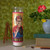 A lifestyle image of an Unemployed Philosopher's Guild Secular Saint Candle, Frida Kahlo.